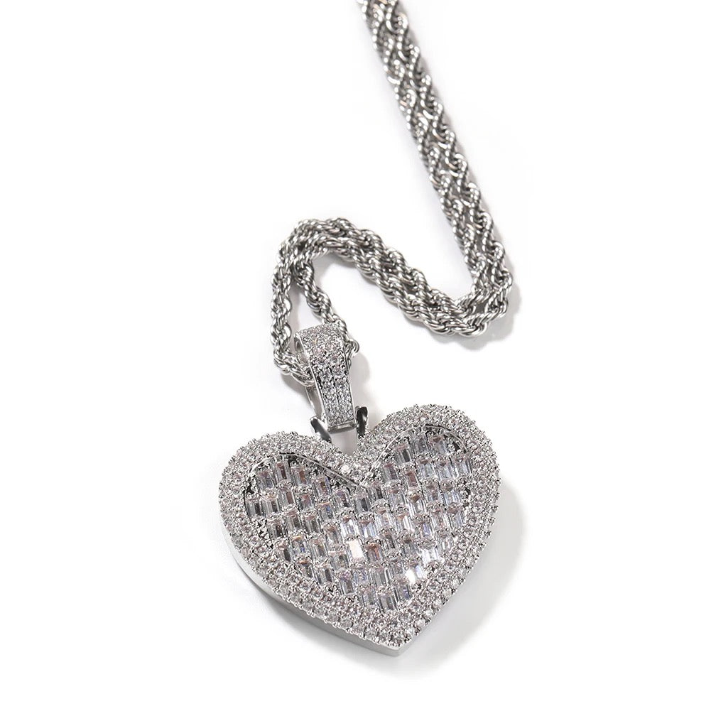 Baguette Heart Necklace